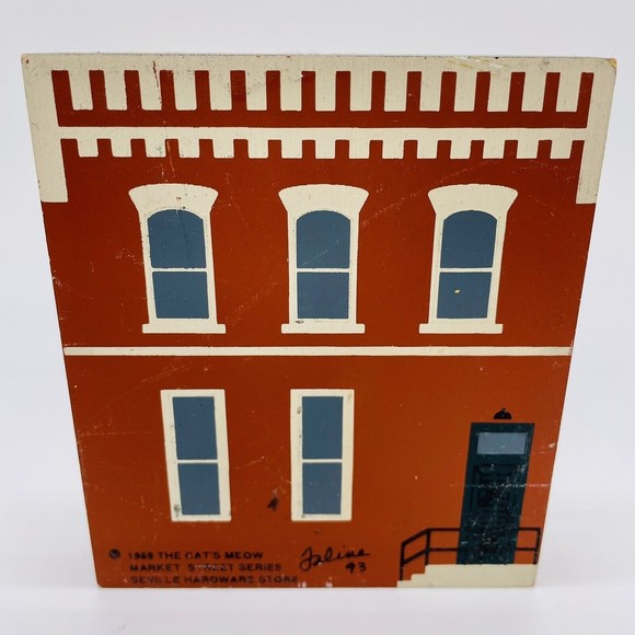 The Cat's Meow Market Street Series Seville Hardware Store Signed 1993 - Picture 2 of 6